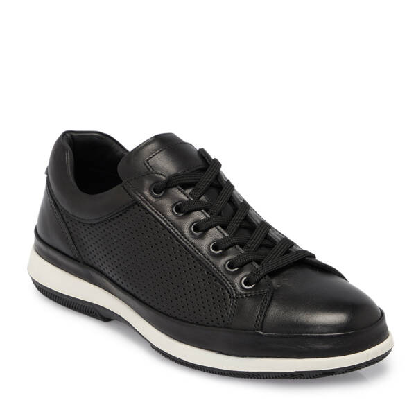 Siyah Deri Erkek Sneaker - E25S1AY57541-A23 - 1