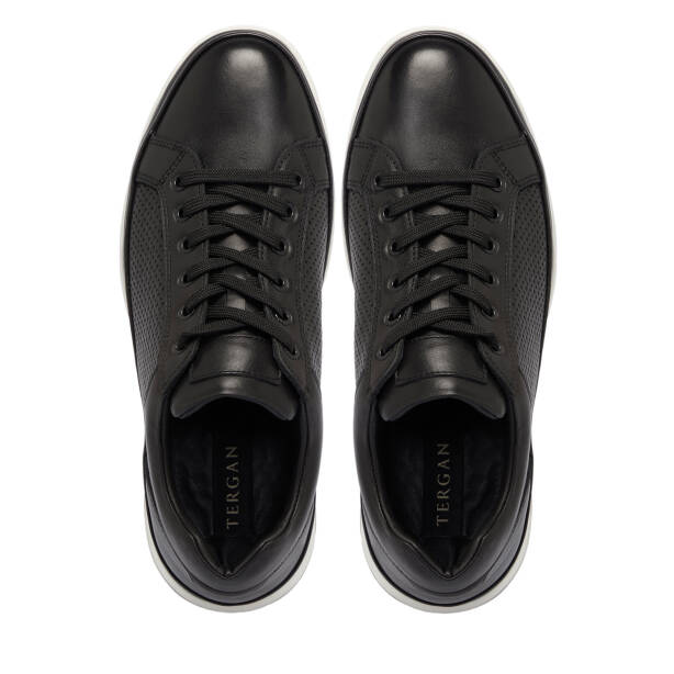 Siyah Deri Erkek Sneaker - E25S1AY57541-A23 - 5