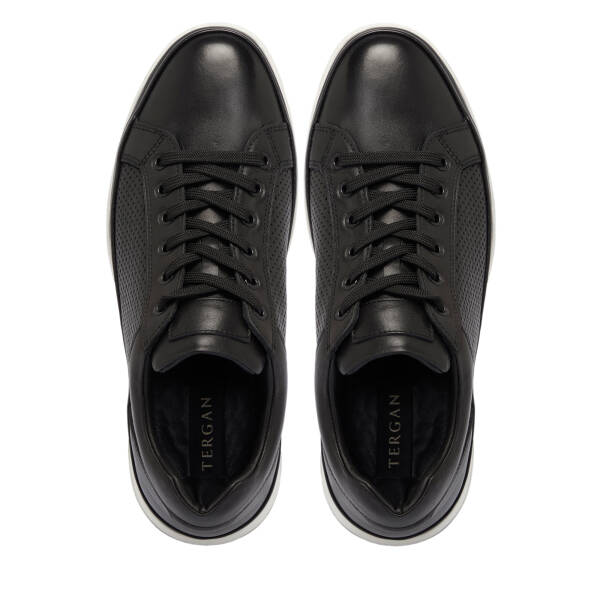 Siyah Deri Erkek Sneaker - E25S1AY57541-A23 - 5