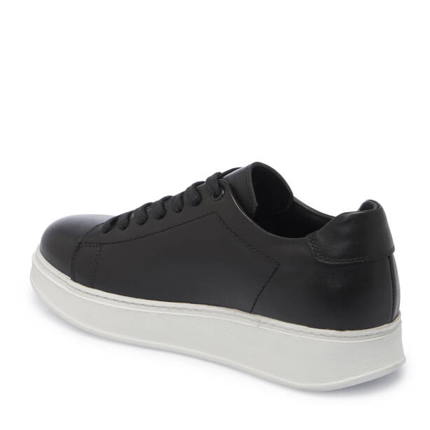 Siyah Deri Erkek Sneaker - E25S1AY57542-A23 - 2