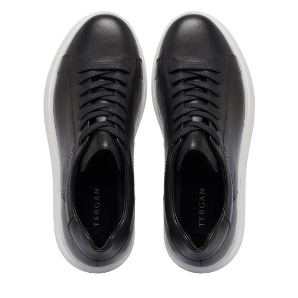 Siyah Deri Erkek Sneaker - E25S1AY57542-A23 - 5