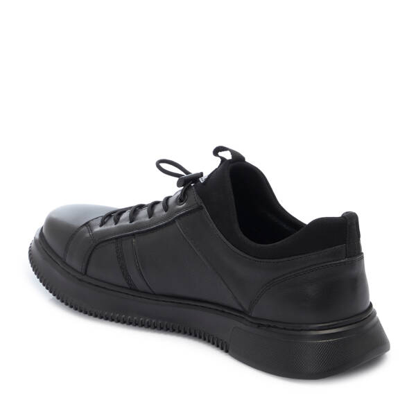 Siyah Deri Erkek Sneaker - E25S1AY57543-A23 - 2