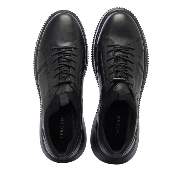 Siyah Deri Erkek Sneaker - E25S1AY57543-A23 - 5