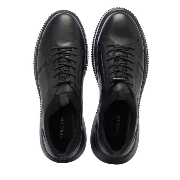 Siyah Deri Erkek Sneaker - E25S1AY57543-A23 - 5