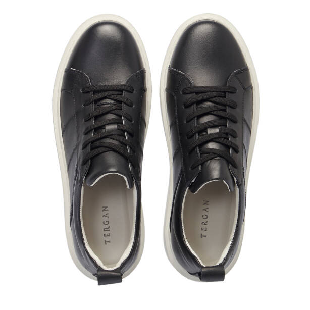 Siyah Deri Erkek Sneaker - E25S1AY57545-A23 - 5
