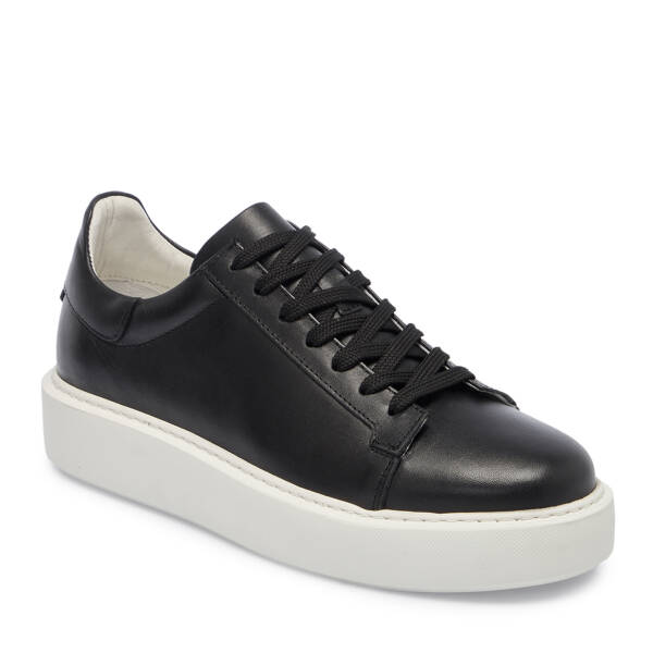 Siyah Deri Erkek Sneaker - E25S1AY57546-A23 - 1