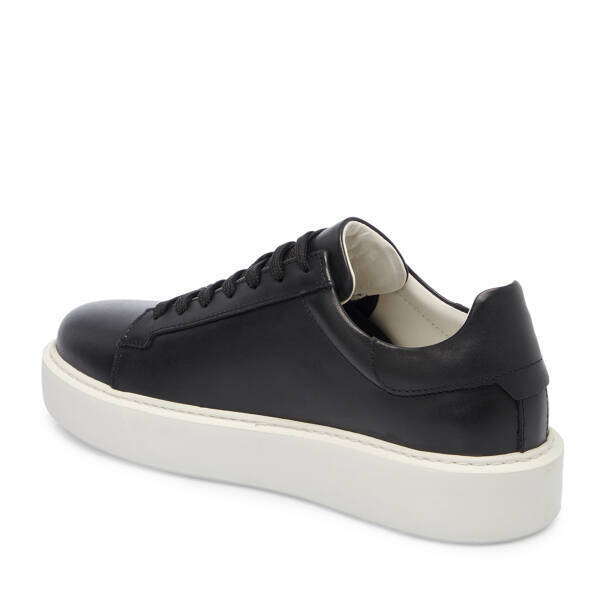 Siyah Deri Erkek Sneaker - E25S1AY57546-A23 - 2