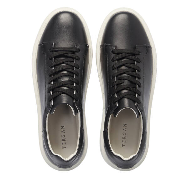 Siyah Deri Erkek Sneaker - E25S1AY57546-A23 - 5