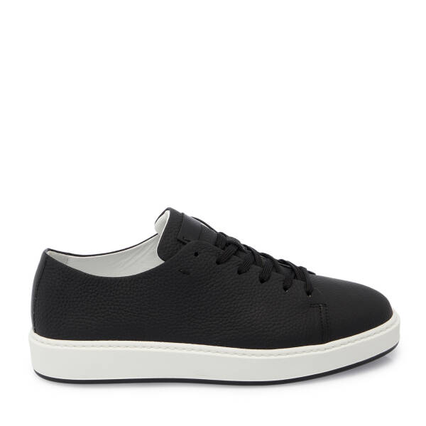 Siyah Deri Erkek Sneaker - E25S1AY57547-A23 - 3