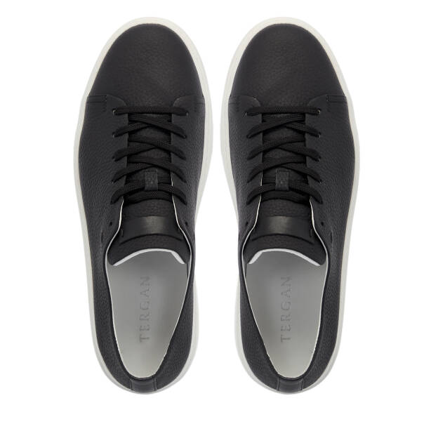 Siyah Deri Erkek Sneaker - E25S1AY57547-A23 - 5