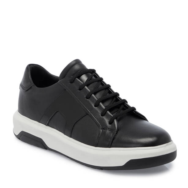 Siyah Deri Erkek Sneaker - E25S1AY57548-A23 - 1