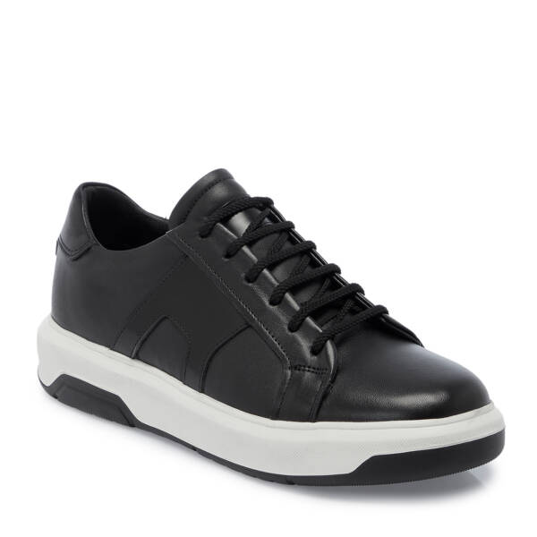 Siyah Deri Erkek Sneaker - E25S1AY57548-A23 - 1