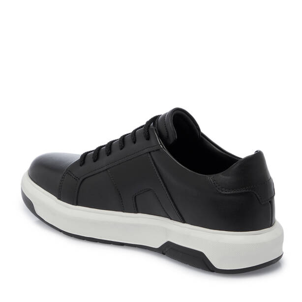 Siyah Deri Erkek Sneaker - E25S1AY57548-A23 - 2