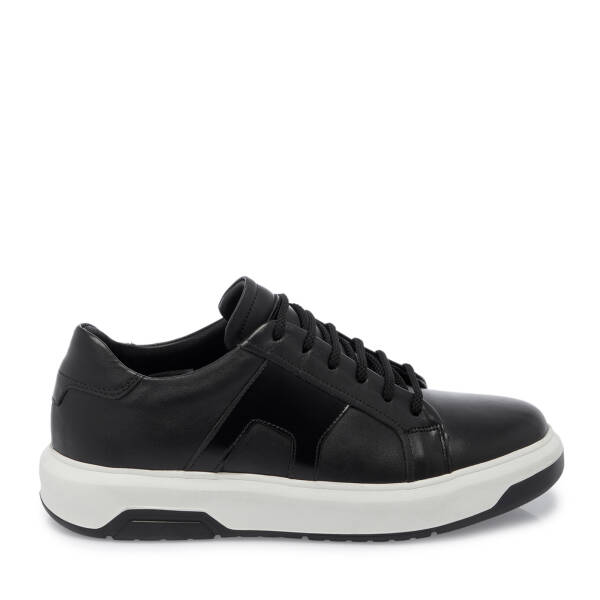 Siyah Deri Erkek Sneaker - E25S1AY57548-A23 - 3