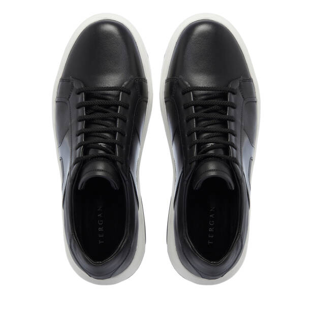 Siyah Deri Erkek Sneaker - E25S1AY57548-A23 - 5