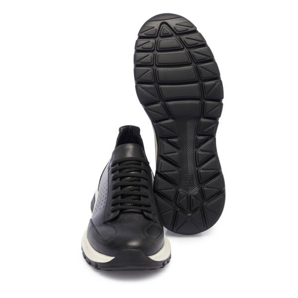 Siyah Deri Erkek Sneaker - E25S1AY57552-A23 - 4