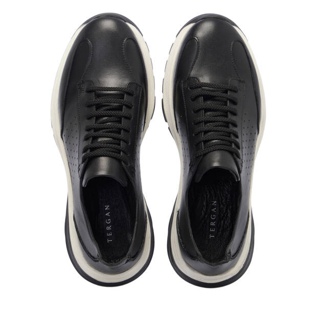 Siyah Deri Erkek Sneaker - E25S1AY57552-A23 - 5