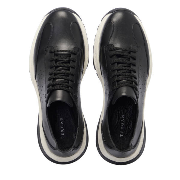 Siyah Deri Erkek Sneaker - E25S1AY57552-A23 - 5