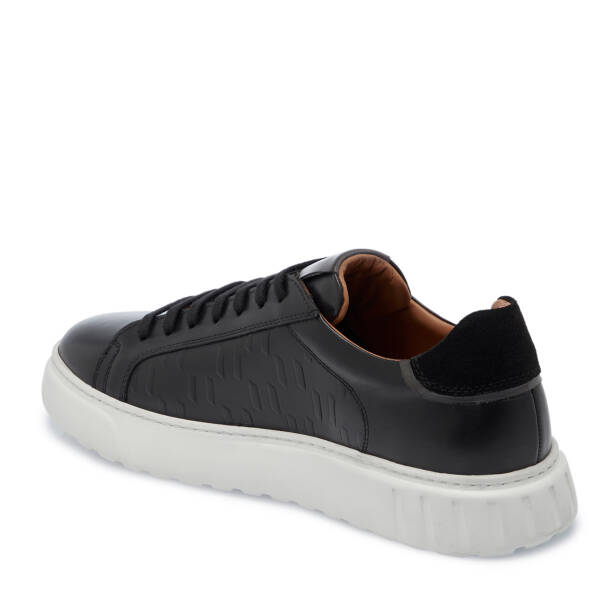 Siyah Deri Erkek Sneaker - E25S1AY57553-A43 - 2