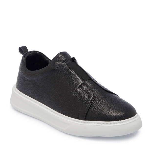 Siyah Deri Erkek Sneaker - E25S1AY57560-A41 - 1