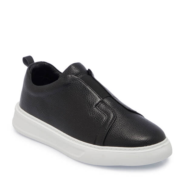 Siyah Deri Erkek Sneaker - E25S1AY57560-A41 - 1