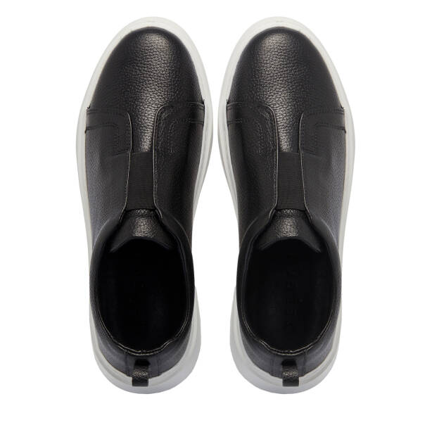 Siyah Deri Erkek Sneaker - E25S1AY57560-A41 - 5