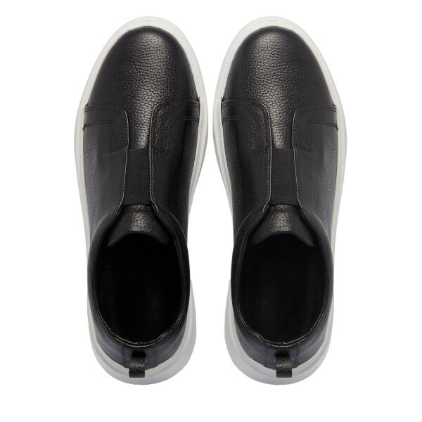 Siyah Deri Erkek Sneaker - E25S1AY57560-A41 - 5