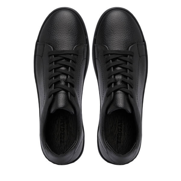 Siyah Hakiki Deri Erkek Sneaker - E25S1AY57658-A41 - 5