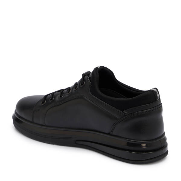 Siyah Hakiki Deri Erkek Sneaker - E25S1AY57665-A41 - 2