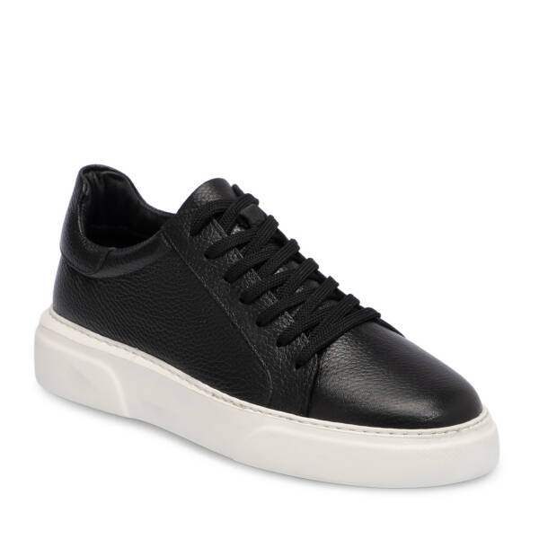 Siyah Deri Erkek Sneaker - E25S1AY57667-A41 - 1
