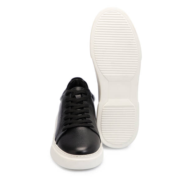 Siyah Deri Erkek Sneaker - E25S1AY57667-A41 - 4