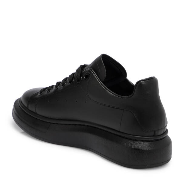 Siyah Hakiki Deri Erkek Sneaker - E25S1AY57669-A23 - 2