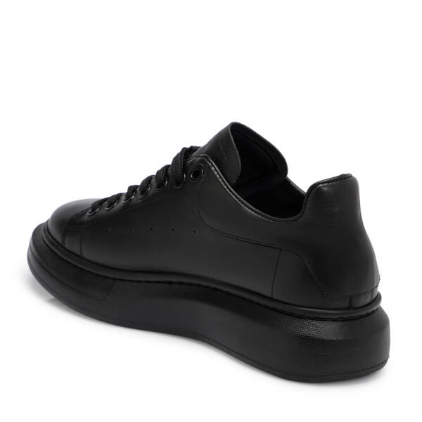 Siyah Hakiki Deri Erkek Sneaker - E25S1AY57669-A23 - 2