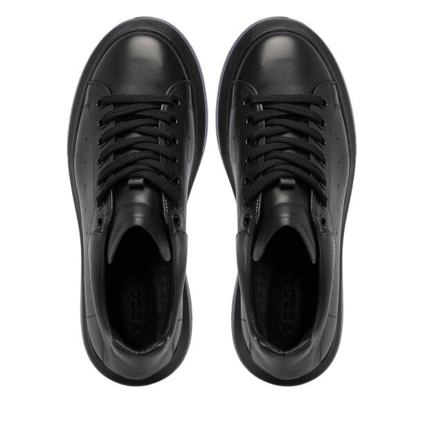 Siyah Hakiki Deri Erkek Sneaker - E25S1AY57669-A23 - 5