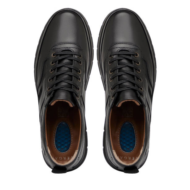 Siyah Hakiki Deri Erkek Sneaker - E25S1AY57687-A41 - 5