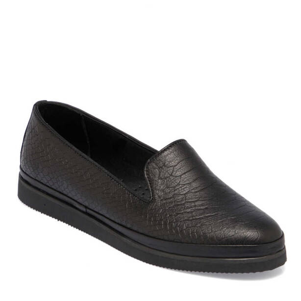 Siyah Hakiki Deri Kadın Babet - K24I1AY67113-A23 - 2