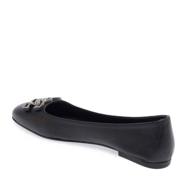 Siyah Deri Kadın Babet - K24I1BB67391-A23 - 2