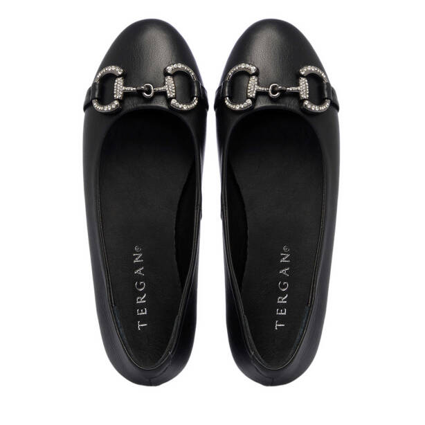 Siyah Deri Kadın Babet - K24I1BB67452-A23 - 5