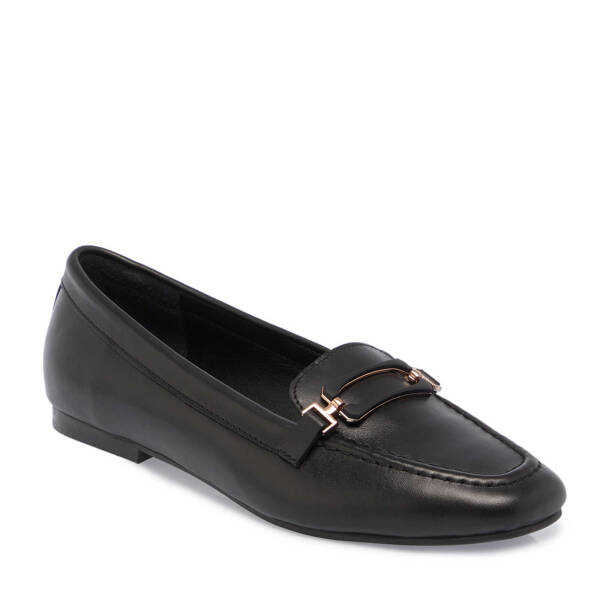 Siyah Deri Kadın Babet - K24S1BB67717-A23 - 1