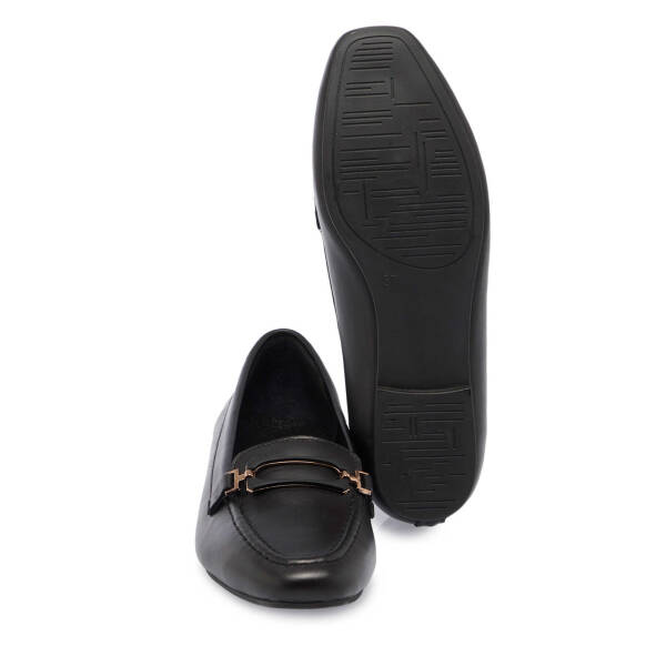 Siyah Deri Kadın Babet - K24S1BB67717-A23 - 4