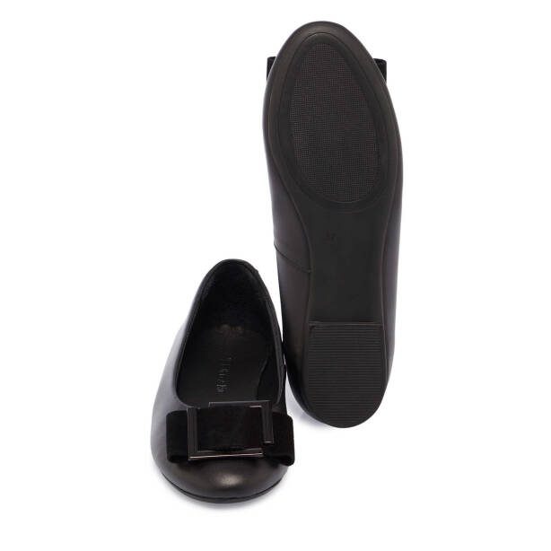 Siyah Deri Kadın Babet - K24S1BB67718-A23 - 4