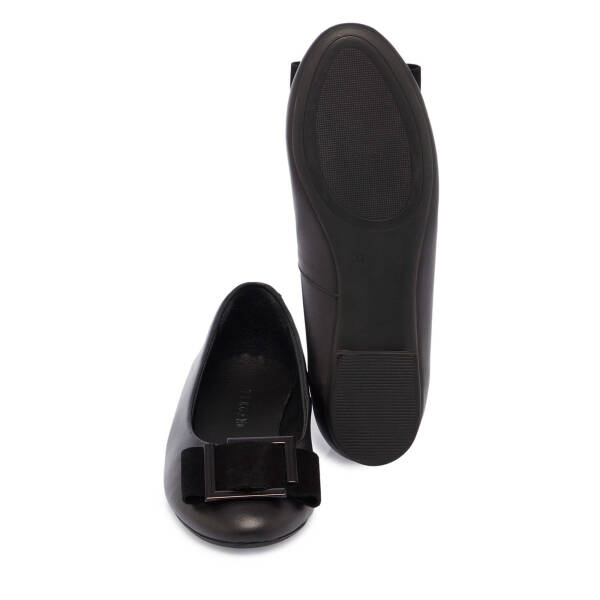 Siyah Deri Kadın Babet - K24S1BB67718-A23 - 4