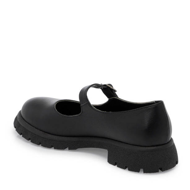 Siyah Hakiki Deri Kadın Babet - K25I1AY67825-A23 - Tergan