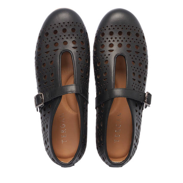 Siyah Hakiki Deri Kadın Babet - K25I1AY67900-A23 - 5