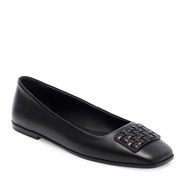 Siyah Hakiki Deri Kadın Babet - K25I1BB67847-A23 - 2