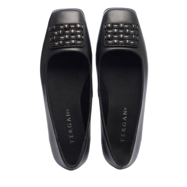 Siyah Hakiki Deri Kadın Babet - K25I1BB67847-A23 - 5