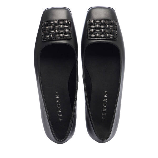 Siyah Hakiki Deri Kadın Babet - K25I1BB67847-A23 - 5