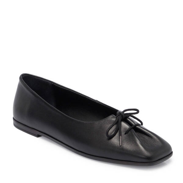 Siyah Hakiki Deri Kadın Babet - K25I1BB67850-A23 - 2