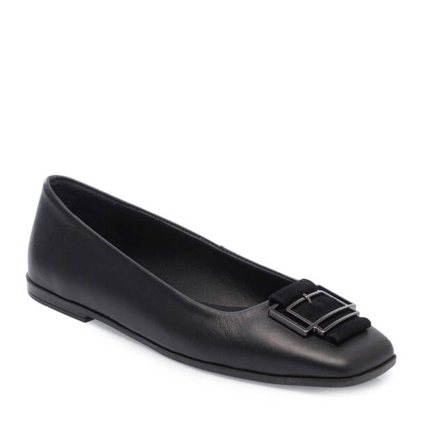 Siyah Hakiki Deri Kadın Babet - K25I1BB67851-A23 - 2