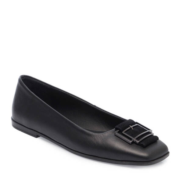 Siyah Hakiki Deri Kadın Babet - K25I1BB67851-A23 - 2